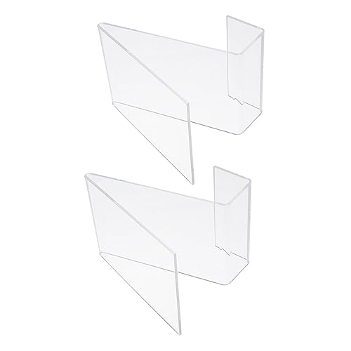 WEKAMOS Transparente Acryl Buchständer 2 Stück Vertikaler Buchhalter für Desktop Stabiler Buch Display Ständer für Bücher Tablets Smartphones Regal für Zuhause und Büro von WEKAMOS