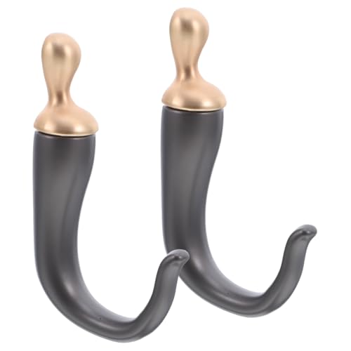 WEKAMOS 2 Stück Chili-form Metall-wandhaken Dekorative Wandhaken für Kleidung Mäntel Schlüssel Vielseitige Küchen Badezimmerhaken Einfache Montage Grauer Wandhalter für Tür und von WEKAMOS
