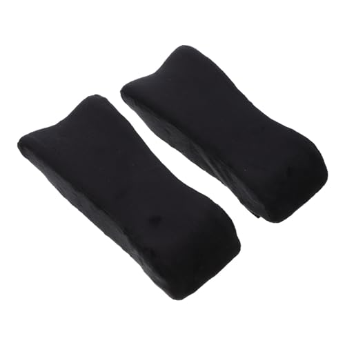 WEKAMOS 2 Stück Ergonomische Armlehnenpolster Weich und Druckentlastend für Büro Haushaltsstühle Bequemes Armstützkissen zur Schmerzlinderung bei Langem Sitzen Installieren Schwarz von WEKAMOS