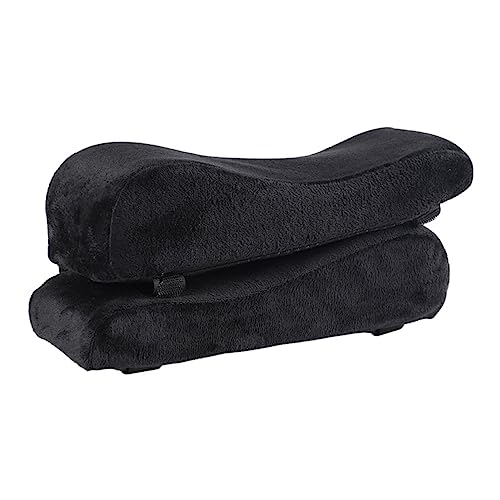 WEKAMOS 2 Stück Ergonomische Armlehnenpolster aus Polyester mit Memory Schaum rutschfeste Armlehnenauflagen für Bürostuhl Gaming und Esszimmerstuhl Komfortable Armstütze für Büro und von WEKAMOS