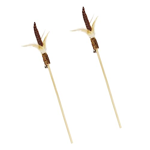 WEKAMOS 2 Stück Interaktive Katzen Spielstäbe aus Holz für Katzen Stärkung Tier Mensch Bindung Sicheres und Langlebiges Katzenspielzeug WEKAMOS 2 Stück Interaktive Katzen Spielstäbe aus Holz für Katzen Stärkung Tier Mensch Bindung Sicheres und Langlebiges Katzenspielzeug von WEKAMOS