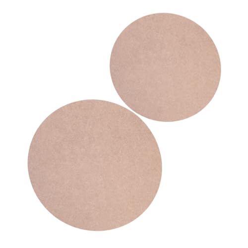 WEKAMOS 2 Stück Keramikpalette Keramik Werkzeug Kerbwerkzeug für Keramik Töpfer-Wurfwerkzeug Töpferwerkzeuge Skulpturenplatte aus Ton runder Skulpturensockel Töpfer-Trockenbrett MDF Khaki von WEKAMOS
