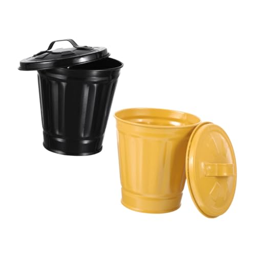 WEKAMOS 2 Stück Kleiner Desktop Mülleimer mit Deckel Geruchsdichter Tischabfallbehälter aus Tragbarer Papierkorb für Schlafzimmer Büro und Bad Dekorativer Kompakter Abfalleimer WEKAMOS 2 Stück Kleiner Desktop Mülleimer mit Deckel Geruchsdichter Tischabfallbehälter aus Tragbarer Papierkorb für Schlafzimmer Büro und Bad Dekorativer Kompakter Abfalleimer von WEKAMOS