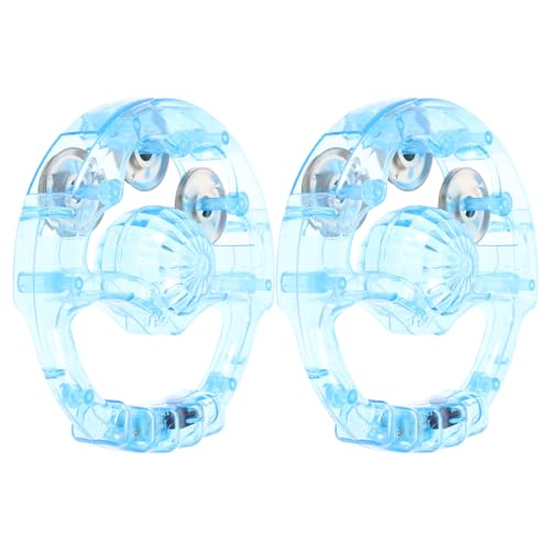 WEKAMOS 2 Stück Leuchtende Tamburine Handheld Musikinstrumente für Partys Ktv Hochzeiten Festivals Lichtspielende Handglocken mit Kristallblauem Licht WEKAMOS 2 Stück Leuchtende Tamburine Handheld Musikinstrumente für Partys Ktv Hochzeiten Festivals Lichtspielende Handglocken mit Kristallblauem Licht von WEKAMOS