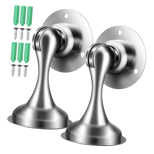 WEKAMOS 2 Stück Magnetischer Türstopper aus Winddichter Türhalter Bodenmontage Rostfrei für Wohnungstüren Starke Haltefunktion Einfache Installation Silber WEKAMOS 2 Stück Magnetischer Türstopper aus Winddichter Türhalter Bodenmontage Rostfrei für Wohnungstüren Starke Haltefunktion Einfache Installation Silber von WEKAMOS