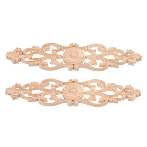 WEKAMOS 2 Stück Massivholz Schnitzerei Applique Unbemalt Natürliche Holzdekoration für Möbel Türen Schränke DIY Holzornamente Vielseitig Bemalbar Langlebig Möbelverzierung WEKAMOS 2 Stück Massivholz Schnitzerei Applique Unbemalt Natürliche Holzdekoration für Möbel Türen Schränke DIY Holzornamente Vielseitig Bemalbar Langlebig Möbelverzierung von WEKAMOS