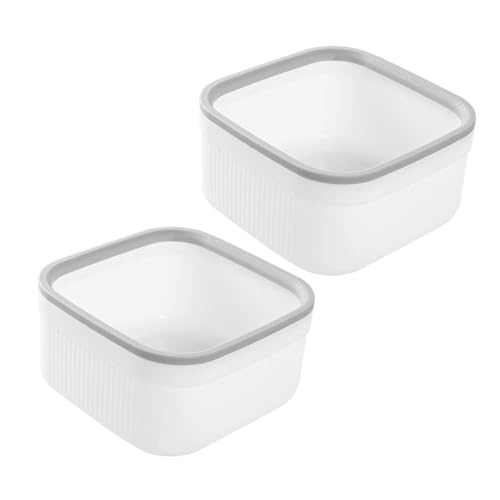 WEKAMOS 2 Stück Mini Tischmülleimer ohne Deckel Kompakt und Praktisch Leichter Desktop Abfalleimer für Büro Küche Schlafzimmer Vielseitig als Aufbewahrungsbehälter Geeignet Weiß von WEKAMOS