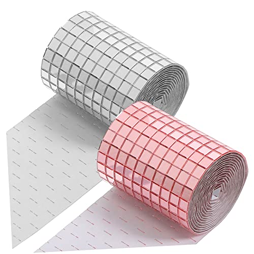 WEKAMOS 2 Stück Selbstklebende Mosaik Spiegelfliesen für DIY Dekorationen Acryl Roségold Silber für Wandgestaltung Karten Bastelprojekte WEKAMOS 2 Stück Selbstklebende Mosaik Spiegelfliesen für DIY Dekorationen Acryl Roségold Silber für Wandgestaltung Karten Bastelprojekte von WEKAMOS