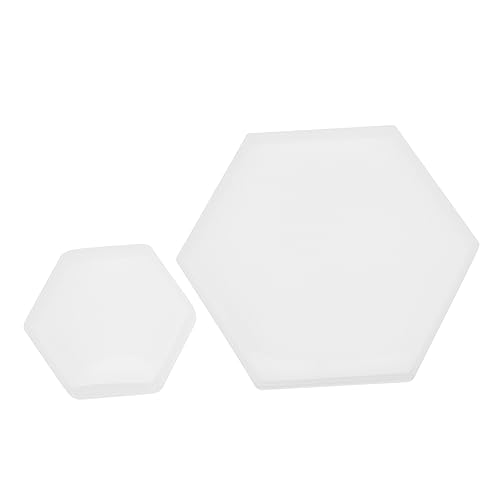 WEKAMOS 2 Stück Silikonform Untersetzer DIY Teiliges Sechseckiges Flexible Coaster Mold für Handgemachte Epoxidharz Kunsthandwerk Hitzebeständig Transparent Kreativ für Tischdekoration von WEKAMOS