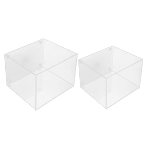 WEKAMOS 2 Stück Teiliges Betta Aquarium Kleines Randloses Plastikbecken Kompakter Tragbarer Fisch und Schildkröten Tank für Schreibtisch Regal oder Arbeitsfläche WEKAMOS 2 Stück Teiliges Betta Aquarium Kleines Randloses Plastikbecken Kompakter Tragbarer Fisch und Schildkröten Tank für Schreibtisch Regal oder Arbeitsfläche von WEKAMOS