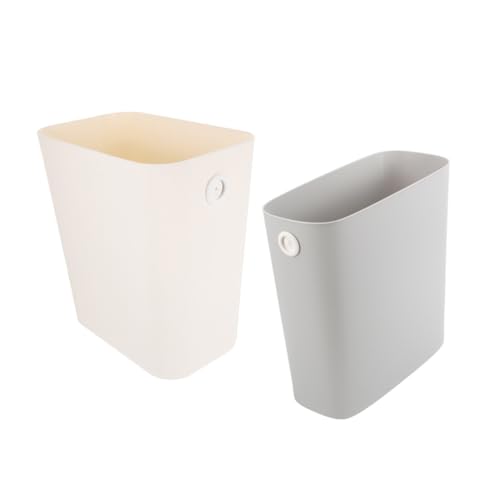 WEKAMOS 2 Stück Teiliges Schmaler Kunststoff mülleimer Weiß und Stabiler Rubbish Bin mit Großem Öffnungsdesign Wiederverwendbarer Abfalleimer für Schlafzimmer Badezimmer Büro WEKAMOS 2 Stück Teiliges Schmaler Kunststoff mülleimer Weiß und Stabiler Rubbish Bin mit Großem Öffnungsdesign Wiederverwendbarer Abfalleimer für Schlafzimmer Badezimmer Büro von WEKAMOS