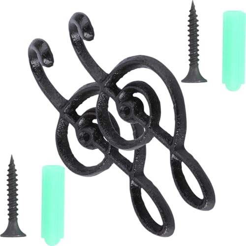 WEKAMOS 2 Stücke Retro Wandhaken aus Metall Vintage Dekohaken für Mäntel Schlüssel und Handtücher Dekorative Wandaufhänger im Musikalnote Design Verschleißfest und Einfach zu Montieren WEKAMOS 2 Stücke Retro Wandhaken aus Metall Vintage Dekohaken für Mäntel Schlüssel und Handtücher Dekorative Wandaufhänger im Musikalnote Design Verschleißfest und Einfach zu Montieren von WEKAMOS