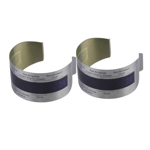WEKAMOS 2 Stück Weinflaschenthermometer Digitalanzeige Armbanddesign Wiederverwendbar Für Rotwein Weißwein Flexible Passform Practical Kitchen Tool WEKAMOS 2 Stück Weinflaschenthermometer Digitalanzeige Armbanddesign Wiederverwendbar Für Rotwein Weißwein Flexible Passform Practical Kitchen Tool von WEKAMOS