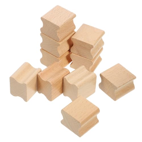 WEKAMOS 20 Stück Teiliges Blanko holzstempel aus Buchenholz mit Gerilltem Design Langlebig und Kompakt zum Schnitzen für DIY bastelprojekte Scrapbooking und Kreative Stempelgestaltung von WEKAMOS