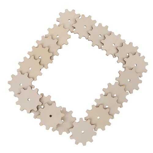 WEKAMOS 20 Stück Unvollendete Holzschnitt Gear Form Holzscheiben für Diy Handwerk Bastelaccessoires für Dekoration und Kinderprojekte WEKAMOS 20 Stück Unvollendete Holzschnitt Gear Form Holzscheiben für Diy Handwerk Bastelaccessoires für Dekoration und Kinderprojekte von WEKAMOS