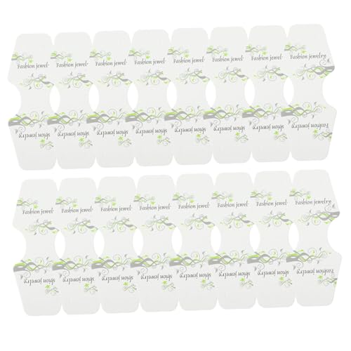 WEKAMOS 200 Stück Schmuck Verpackung Display Karten für Armbänder Halsketten und Haarbänder Faltbare Schmuckkarten Praktische Aufbewahrung und Präsentation Geeignet für Schmuckgeschäfte von WEKAMOS
