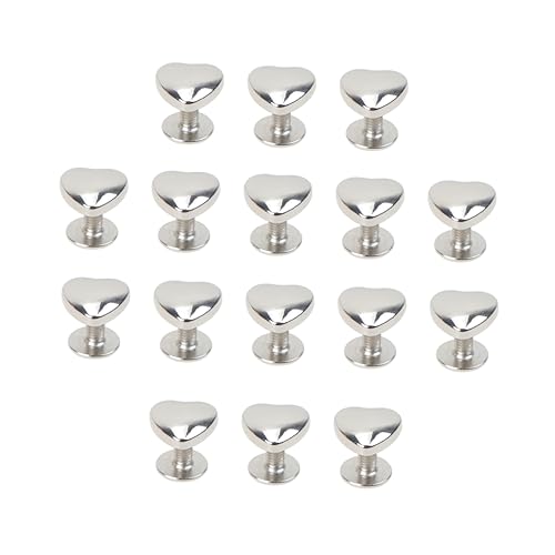 WEKAMOS 20stücke Metall Herz-Form Schnellnieten Mit Schraubsockel Für Lederarbeiten DIY-Accessoire Taschen-Ornament Crash-Nagel WEKAMOS 20stücke Metall Herz-Form Schnellnieten Mit Schraubsockel Für Lederarbeiten DIY-Accessoire Taschen-Ornament Crash-Nagel von WEKAMOS