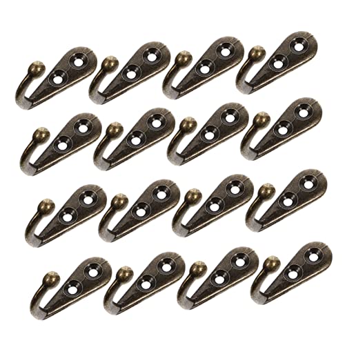 WEKAMOS 24 Stück Teiliges Wandhaken Bronze Vintage Metallhaken mit Hoher Tragkraft Multifunktionale Garderobenhaken zum Aufhängen von Jacken Handtüchern Schlüsseln für Flur Bad Küche und von WEKAMOS