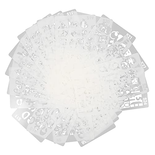 WEKAMOS 24Stücke DIY Schablonen für Wiederverwendbare Alphabetschablonen Hochwertigem Pet Material für Projekte Scrapbooking und Kinderzeichnungen von WEKAMOS