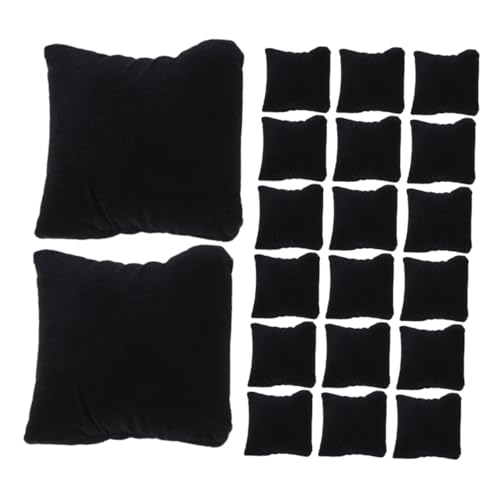 WEKAMOS 25 Stück Teiliges Kleine Schwarze Samtkissen Uhren Armbandkissen für Schmuckdisplay Kompakte Stilvolle Polster für Uhren Armbänder und Schmuckaufbewahrung im Einzelhandel und von WEKAMOS