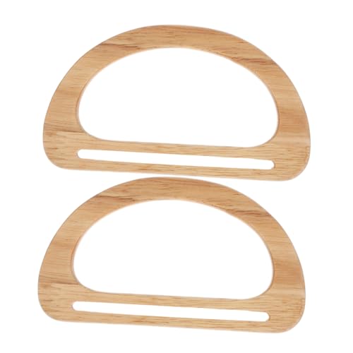 WEKAMOS 2stücke D-förmige Holzgriffe Für Handtaschen Ersatzgriff DIY-taschenzubehör Taschengriffe Zum Befestigen An Verschiedenen Taschenarten von WEKAMOS