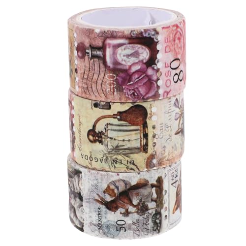 WEKAMOS 3 Rollen Retro Washi Tapes mit Briefmarkenmotiven Dekoratives Klebeband Vintage Sticker für Scrapbooking Tagebuch Planer Kunsthandwerk für Bastelprojekte WEKAMOS 3 Rollen Retro Washi Tapes mit Briefmarkenmotiven Dekoratives Klebeband Vintage Sticker für Scrapbooking Tagebuch Planer Kunsthandwerk für Bastelprojekte von WEKAMOS