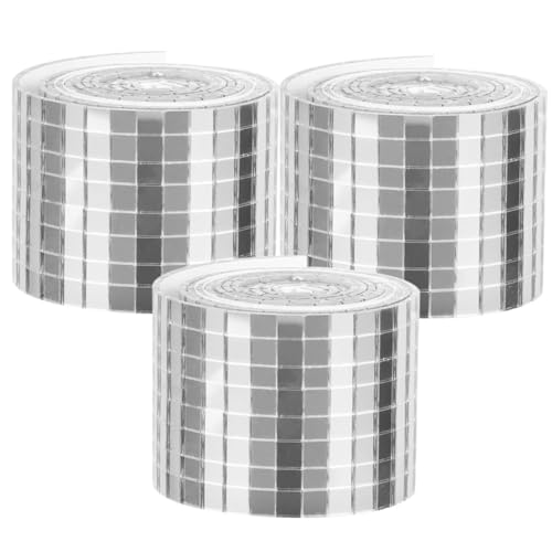 WEKAMOS 3 Rollen Selbstklebende Mosaik fliesenaufkleber Wasserfeste Wanddekoration DIY Glas spiegeldekor Vielseitig für Küche Bad Glatte Oberflächen Einfach Anzubringen Langlebig von WEKAMOS