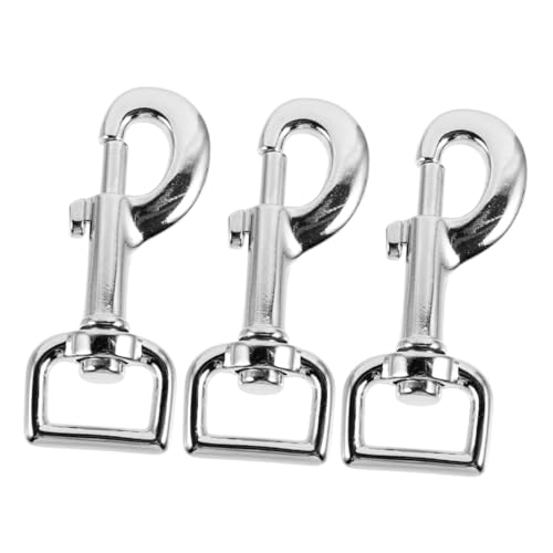 WEKAMOS 3 STÜCKE Teiliges Drehbarer Metall Karabinerhaken für Hundeleinen Wetterfester Schnappverschluss aus Zinklegierung Sicherer Glatte Kanten Schnelle Befestigung für Haustierleinen WEKAMOS 3 STÜCKE Teiliges Drehbarer Metall Karabinerhaken für Hundeleinen Wetterfester Schnappverschluss aus Zinklegierung Sicherer Glatte Kanten Schnelle Befestigung für Haustierleinen von WEKAMOS