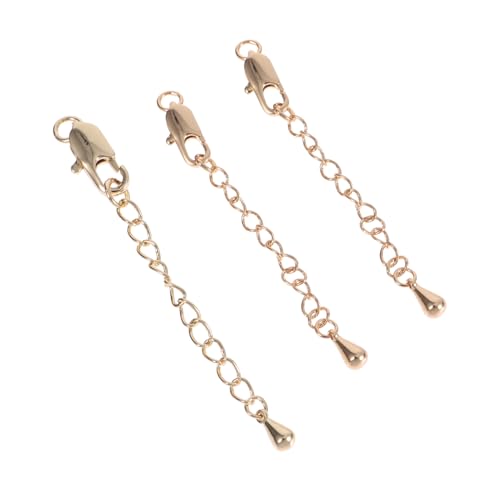 WEKAMOS 3 STÜCKE Teiliges Verlängerungsketten für Halsketten aus Hochwertiger Legierung Langlebig Verblasst Robusten Rechteckigen Karabinerverschlüssen für DIY Schmuckherstellung und WEKAMOS 3 STÜCKE Teiliges Verlängerungsketten für Halsketten aus Hochwertiger Legierung Langlebig Verblasst Robusten Rechteckigen Karabinerverschlüssen für DIY Schmuckherstellung und von WEKAMOS