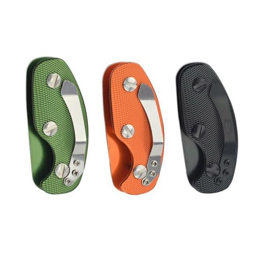 WEKAMOS 3 Stück Aluminium Schlüssel Organizer Kompakte Schlüsselhalter Clips Grün Orange und Schwarz Langlebig Platzsparend und Sicher für Autoschlüssel und von WEKAMOS