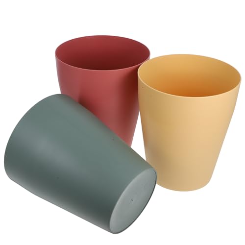 WEKAMOS 3 Stück Kleine Deckellose Kunststoff mülleimer aus Robustem PP Großer Offener Haushaltspapierkorb Praktischer Tischmülleimer für Büro Schlafzimmer und Wohnbereich Farblich WEKAMOS 3 Stück Kleine Deckellose Kunststoff mülleimer aus Robustem PP Großer Offener Haushaltspapierkorb Praktischer Tischmülleimer für Büro Schlafzimmer und Wohnbereich Farblich von WEKAMOS