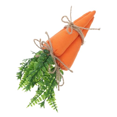 WEKAMOS 3 Stück Künstliche Karotten Deko für Ostern Wiederverwendbare Tischdeko Fleece Karotten für Frühlingsfeiern Pflegeleichte Ostern Ornamente für Etagere und Partybedarf von WEKAMOS