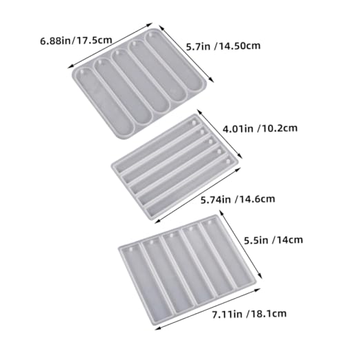 WEKAMOS 3 Stück Lesezeichen Silikonform für Epoxidharz DIY Buchzeichen Formen Flexibel Langlebig Verschiedene Formen für Individuelle Lesezeichen Herstellung von WEKAMOS