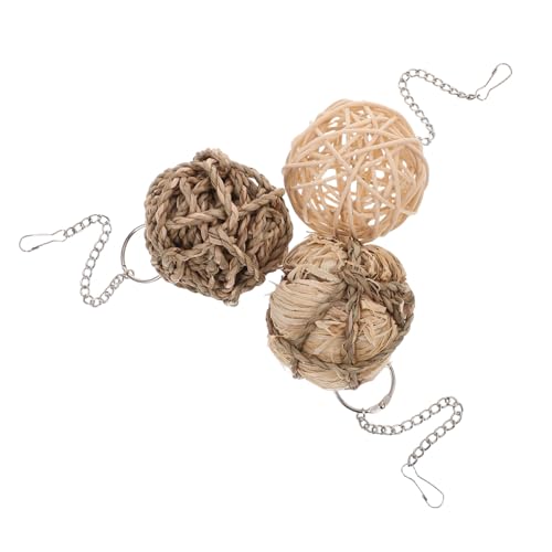 WEKAMOS 3 Stück Parakeet Set Rattan Wassergras Bälle Kauspielzeug zum Aufhängen für Wellensittiche Hamster Kaninchen Multifunktional Langlebig Einfach zu Reinigen und Montieren WEKAMOS 3 Stück Parakeet Set Rattan Wassergras Bälle Kauspielzeug zum Aufhängen für Wellensittiche Hamster Kaninchen Multifunktional Langlebig Einfach zu Reinigen und Montieren von WEKAMOS