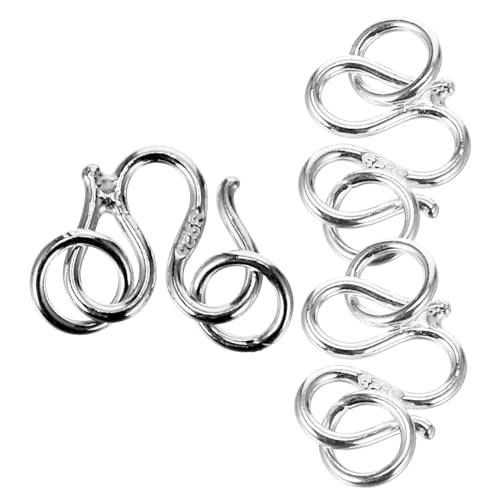 WEKAMOS 3 Stück Sterlingsilber Schmuckverschluss Mittlere Langlebiger Hautfreundlicher Karabinerverschluss für Halsketten und Armbänder Glatte Oberfläche zum Basteln von WEKAMOS