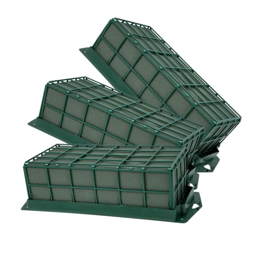 WEKAMOS 3 Stück Teiliges Rechteckig Feuchtigkeitsbindender Steckschwamm für Frische Blumen DIY Blumenarrangements für Hochzeit Party Heimdeko Langlebige Frischeunterstützung von WEKAMOS