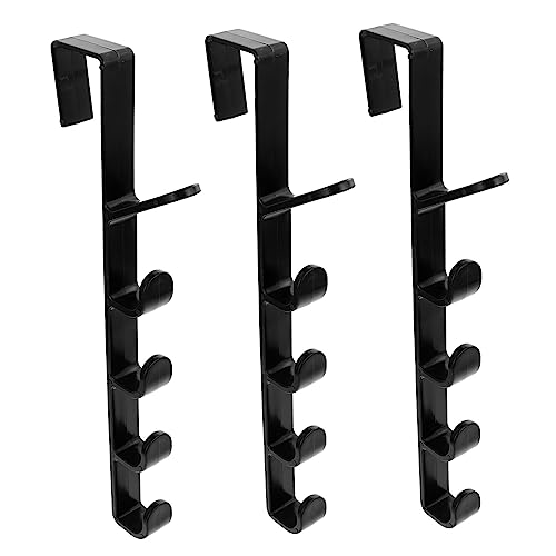 WEKAMOS 3 Stück Teiliges Türhaken Hänger Multifunktionale Spurlos Montierbare Haken für Rückseite der Tür für Mäntel Kleidung Taschen und Schwarz WEKAMOS 3 Stück Teiliges Türhaken Hänger Multifunktionale Spurlos Montierbare Haken für Rückseite der Tür für Mäntel Kleidung Taschen und Schwarz von WEKAMOS