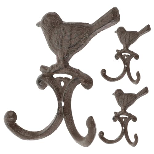 WEKAMOS 3 Stück Teiliges Wandhaken aus Robustem mit Vogel Design Retro Garderobenhaken zur Wandmontage für Jacken Schlüssel Taschen und Handtücher Platzsparender Vintage Wandhalter WEKAMOS 3 Stück Teiliges Wandhaken aus Robustem mit Vogel Design Retro Garderobenhaken zur Wandmontage für Jacken Schlüssel Taschen und Handtücher Platzsparender Vintage Wandhalter von WEKAMOS