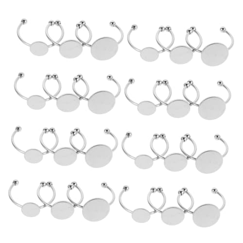 WEKAMOS 30 Stück Teiliges Ringrohling Verstellbar Runde Ringschiene mit Flachem Tablett für Schmuckherstellung DIY Cabochon Fassung Schmuck Selber Machen Zubehör WEKAMOS 30 Stück Teiliges Ringrohling Verstellbar Runde Ringschiene mit Flachem Tablett für Schmuckherstellung DIY Cabochon Fassung Schmuck Selber Machen Zubehör von WEKAMOS