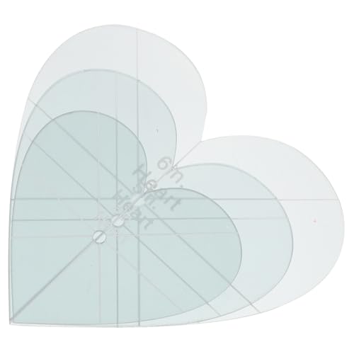 WEKAMOS 3Stücke Teiliges Acryl Patchwork Lineal für Präzises Quilting und Herzform Nähwerkzeug mit Flexibilität und Abriebfestigkeit für Projekte zu Hause von WEKAMOS