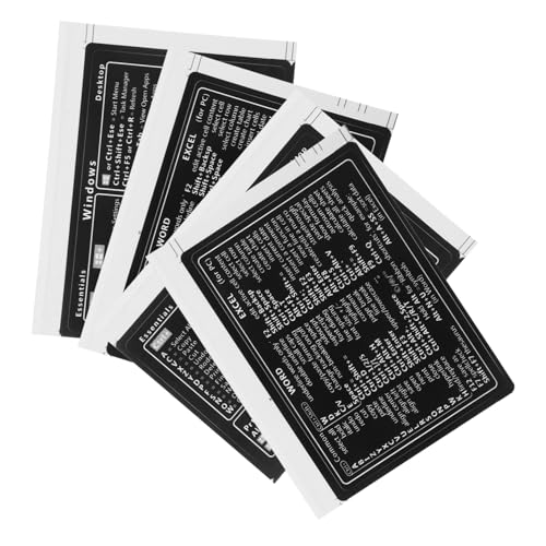 WEKAMOS 4 Blätter Selbstklebende Tastatur Symbol Aufkleber aus Langlebigem Papier Rückstandsfrei Entfernbar Leicht Pflegeleicht Klare Beschriftung Passend für Laptop und Computer von WEKAMOS