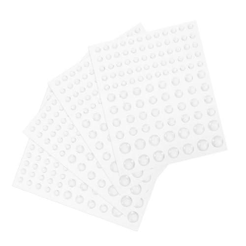 WEKAMOS 4 Blätter Transparente Aufkleber Selbstklebend Realistische Acryl Tropfen Patches für Scrapbooking DIY Handyhüllen und Kartenverzierung Natürliche Dekoration für Bastelprojekte von WEKAMOS