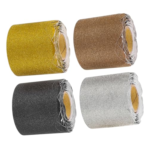 WEKAMOS 4 Rollen Scalloped Pinnwand Bordüre Dekorative Bordüre für Klassenzimmer Büro Korkwand Gold Silber Schwarz Braun Einfach Anzubringen und Vielseitig Einsetzbar WEKAMOS 4 Rollen Scalloped Pinnwand Bordüre Dekorative Bordüre für Klassenzimmer Büro Korkwand Gold Silber Schwarz Braun Einfach Anzubringen und Vielseitig Einsetzbar von WEKAMOS