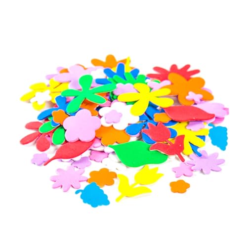 WEKAMOS 4 Satz Eva Schaumstoff Sticker Selbstklebend Bastelset DIY Wanddeko Blumenserie für Schulkind Jungen Mädchen Einfallsreiches Kunsthandwerk Zuhause und Klassenzimmer von WEKAMOS