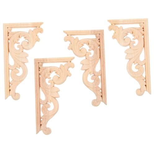 WEKAMOS 4 Stck Holz Möbel Ecken Applikation Europäischer Stil Echtholz Ornamente für Schrank Türen DIY Dekoration Installieren Vielseitig Einsetzbar WEKAMOS 4 Stck Holz Möbel Ecken Applikation Europäischer Stil Echtholz Ornamente für Schrank Türen DIY Dekoration Installieren Vielseitig Einsetzbar von WEKAMOS