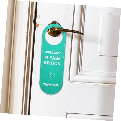 WEKAMOS 4 Stück Doppelseitiges Türschild aus Kunstleder mit Klarem Design für Hotel Büro und Zuhause Robuste Langlebige Türhänger für Privatsphäre und Gäste von WEKAMOS