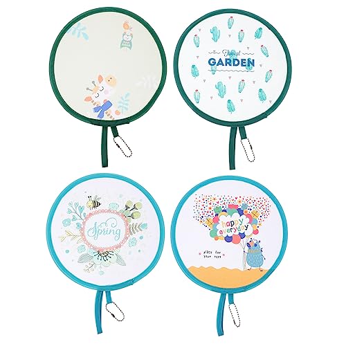 WEKAMOS 4 Stück Faltbare Runde Handfächer Cartoon Design Tragbarer Handventilator für Sommer Tanz Partys und Hochzeiten Leicht und Einfach zu Lagern WEKAMOS 4 Stück Faltbare Runde Handfächer Cartoon Design Tragbarer Handventilator für Sommer Tanz Partys und Hochzeiten Leicht und Einfach zu Lagern von WEKAMOS
