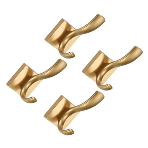 WEKAMOS 4 Stück Goldene Wandhaken Teiliges Metall Haken für Handtücher Kleidung Hüte Wandmontierte Aufbewahrungslösung für Schlüssel Regenschirme Design für WEKAMOS 4 Stück Goldene Wandhaken Teiliges Metall Haken für Handtücher Kleidung Hüte Wandmontierte Aufbewahrungslösung für Schlüssel Regenschirme Design für von WEKAMOS
