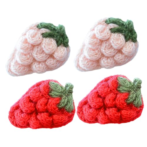 WEKAMOS 4 Stück Kleine Leichte Erdbeer Applikationen aus Stoff Langlebig und Farbecht Niedliche DIY Deko für Kleidung Taschen Haaraccessoires für Bastelprojekte und Faschingskostüme WEKAMOS 4 Stück Kleine Leichte Erdbeer Applikationen aus Stoff Langlebig und Farbecht Niedliche DIY Deko für Kleidung Taschen Haaraccessoires für Bastelprojekte und Faschingskostüme von WEKAMOS