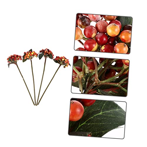 WEKAMOS 4 Stück Realistische Beerenzweige Teiliges in Rot Orange Langlebige DIY Weihnachtsdeko für Wohnzimmer Natürliche als Vase und Partydekoration WEKAMOS 4 Stück Realistische Beerenzweige Teiliges in Rot Orange Langlebige DIY Weihnachtsdeko für Wohnzimmer Natürliche als Vase und Partydekoration von WEKAMOS